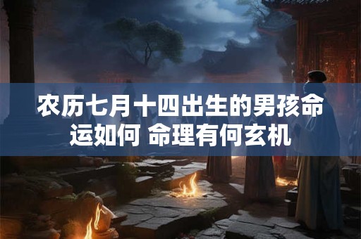 农历七月十四出生的男孩命运如何 命理有何玄机