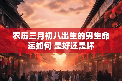 农历三月初八出生的男生命运如何 是好还是坏