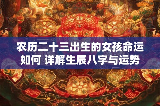 农历二十三出生的女孩命运如何 详解生辰八字与运势