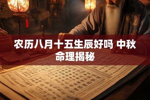 农历八月廿五出生的虎年人命硬吗 这天生辰吉凶如何