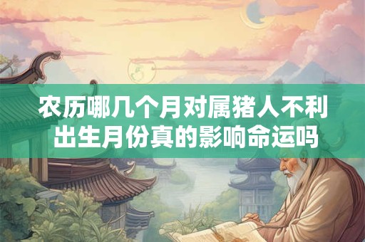 农历哪几个月对属猪人不利 出生月份真的影响命运吗