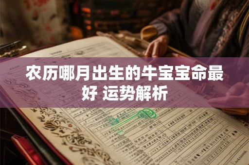 农历哪月出生的牛宝宝命最好 运势解析