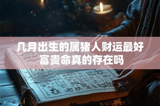 几月出生的属猪人财运最好 富贵命真的存在吗
