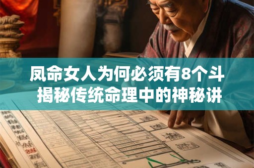 凤命女人为何必须有8个斗 揭秘传统命理中的神秘讲究