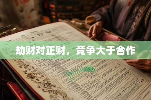 劫财对正财，竞争大于合作