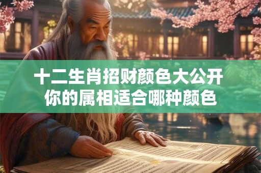 十二生肖招财颜色大公开 你的属相适合哪种颜色
