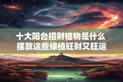 十大阳台招财植物是什么 摆放这些绿植旺财又旺运