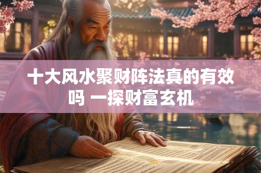 十大风水聚财阵法真的有效吗 一探财富玄机