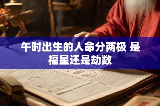 午时出生的人命分两极 是福星还是劫数