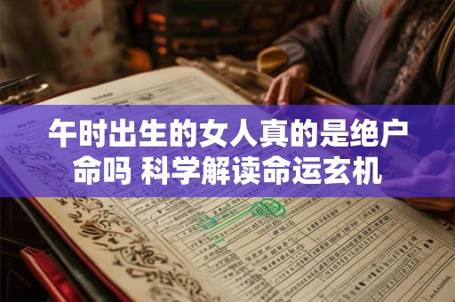午时出生的女人真的是绝户命吗 科学解读命运玄机