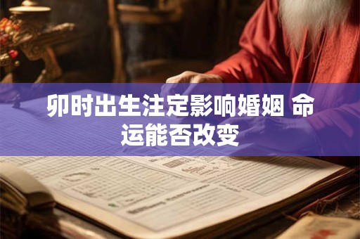 卯时出生注定影响婚姻 命运能否改变