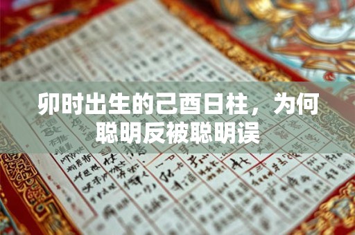 卯时出生的己酉日柱，为何聪明反被聪明误