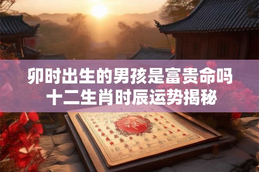 卯时出生的男孩是富贵命吗 十二生肖时辰运势揭秘