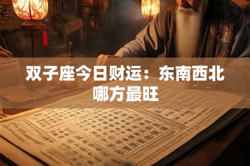 双子座今日财运：东南西北哪方最旺