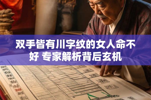 双手皆有川字纹的女人命不好 专家解析背后玄机
