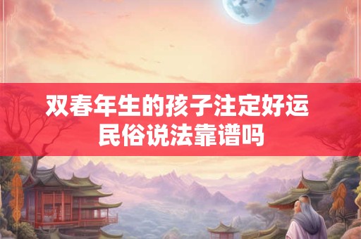 双春年生的孩子注定好运 民俗说法靠谱吗