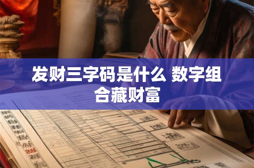 发财三字码是什么 数字组合藏财富