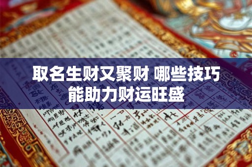 详细阅读:取名生财又聚财 哪些技巧能助力财运旺盛 取名生财又聚财 哪些技巧能助力财运旺盛