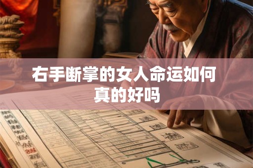 右手断掌的女人命运如何 真的好吗