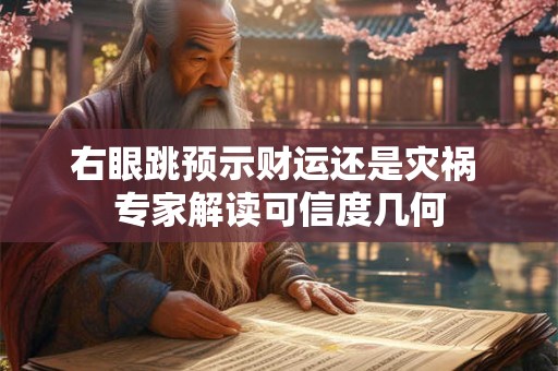 右眼跳预示财运还是灾祸 专家解读可信度几何