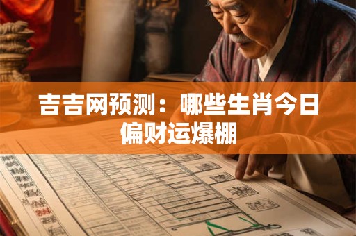 吉吉网预测：哪些生肖今日偏财运爆棚