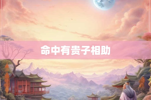 命中有贵子相助