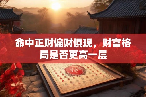 命中正财偏财俱现，财富格局是否更高一层