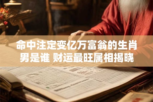 命中注定变亿万富翁的生肖男是谁 财运最旺属相揭晓