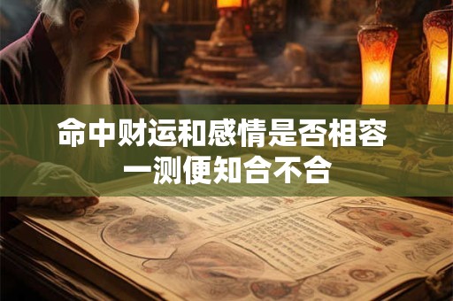 命中财运和感情是否相容 一测便知合不合