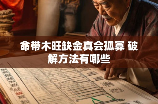 命带木旺缺金真会孤寡 破解方法有哪些