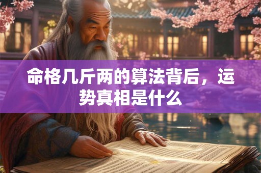 命格几斤两的算法背后，运势真相是什么