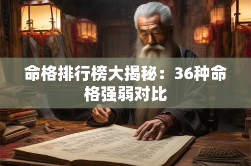 详细阅读:命格排行榜大揭秘:36种命格强弱对比 命格排行榜大揭秘:36种命格强弱对比
