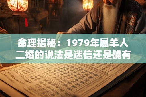 命理揭秘：1979年属羊人二婚的说法是迷信还是确有其事