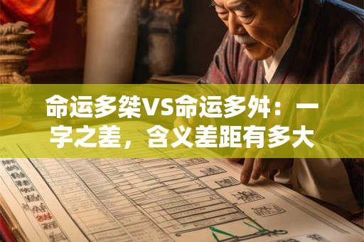 命运多桀VS命运多舛：一字之差，含义差距有多大
