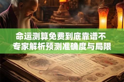 命运测算免费到底靠谱不 专家解析预测准确度与局限性
