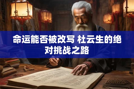 命运能否被改写 你真的相信命中注定吗