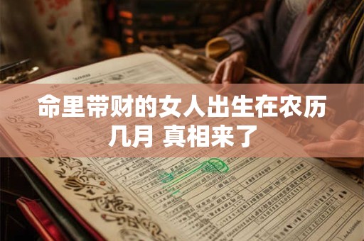 命里带财的女人出生在农历几月 真相来了