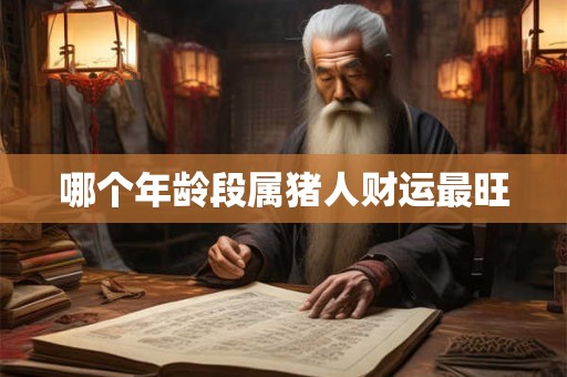 哪个年龄段属猪人财运最旺