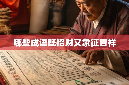 哪些成语既招财又象征吉祥