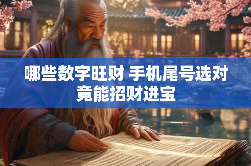 哪些数字旺财 手机尾号选对竟能招财进宝