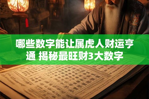 哪些数字能让属虎人财运亨通 揭秘最旺财3大数字