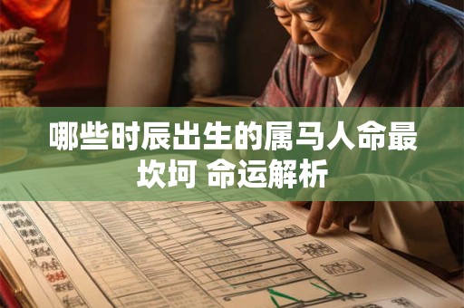 哪些时辰出生的属马人命最坎坷 命运解析