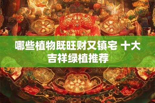 哪些植物既旺财又镇宅 十大吉祥绿植推荐