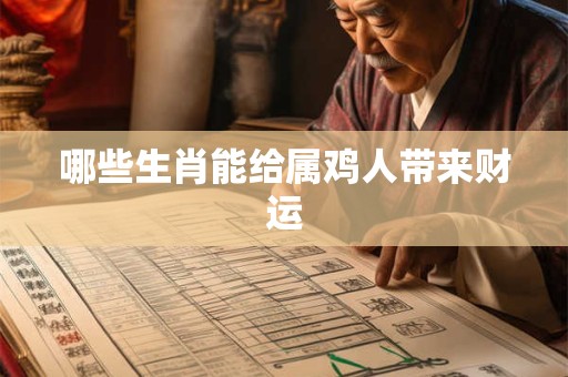 哪些生肖能给属鸡人带来财运