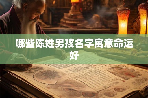哪些陈姓男孩名字寓意命运好