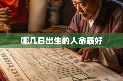 哪几日出生的人命最好