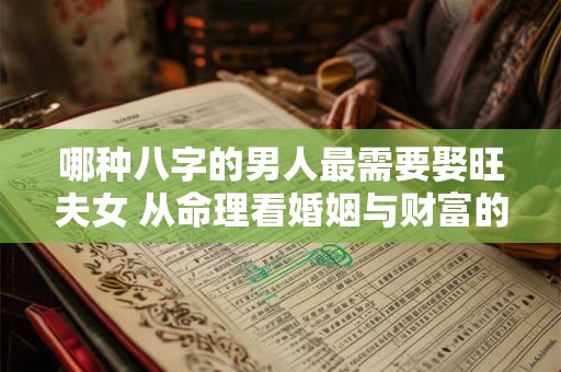 哪种八字的男人最需要娶旺夫女 从命理看婚姻与财富的关联
