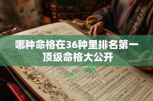 哪种命格在36种里排名第一 顶级命格大公开