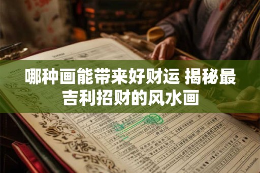 哪种画能带来好财运 揭秘最吉利招财的风水画