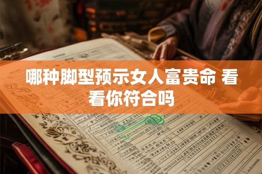 哪种脚型预示女人富贵命 看看你符合吗